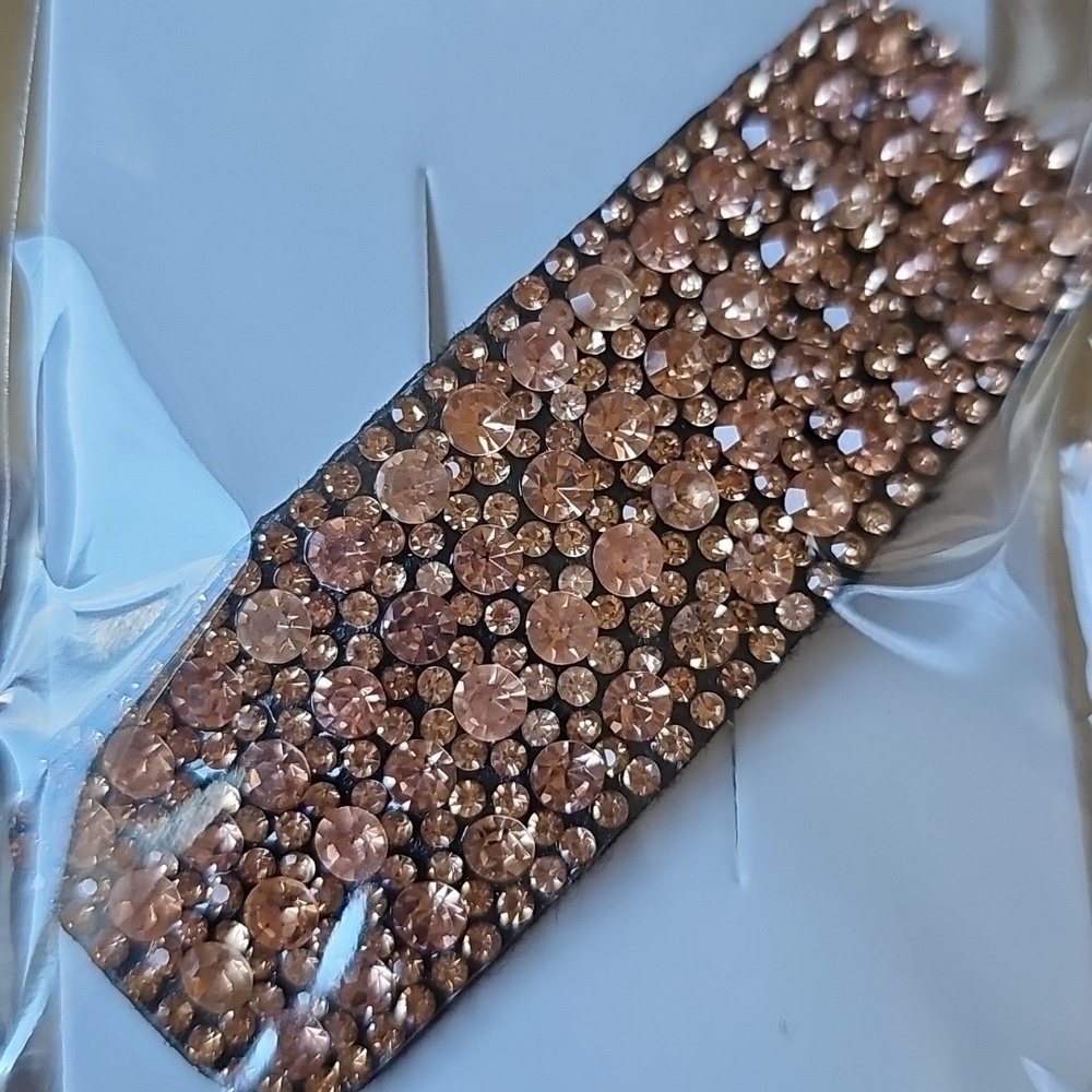 New Elegant Apricot Color Crystal Hair Clip Barrette